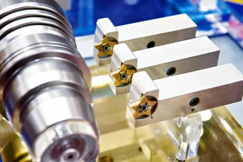 Lathe tool cutter with inserts Stock Photos