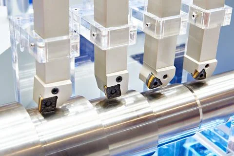 Lathe tool cutter with inserts Stock Photos