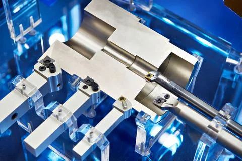 Lathe tool cutter with inserts Stock Photos