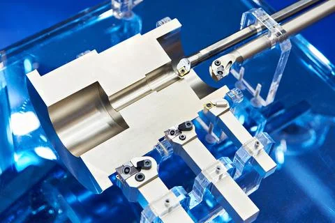 Lathe tool cutter with inserts Stock Photos