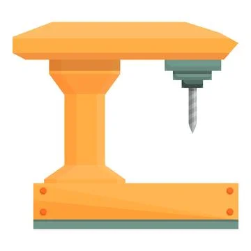 Lathe tool icon cartoon . Work laser Stock Illustration