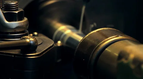 Lathe, turning machine Stock Footage 34974794