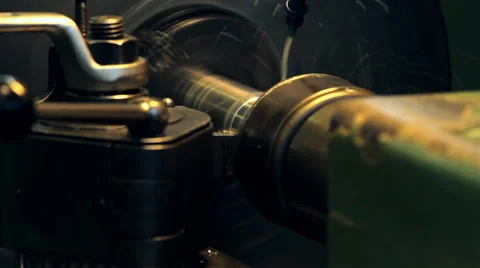 Lathe, turning machine Stock Footage 34974994