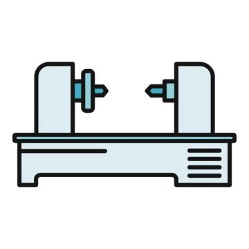Lathe woodturning machine for carpentry workshop production イラスト素材
