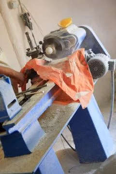 Lathe in a workshop in turkey Stock Photos