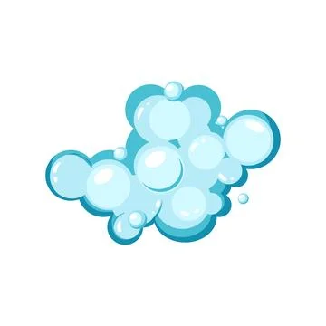 Lather shampoo foam cartoon vector illustration Stock Illustration