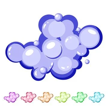 Lather shampoo foam cartoon vector graphic Stock Illustration