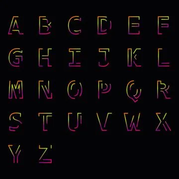 Latin alphabet design Stock Illustration