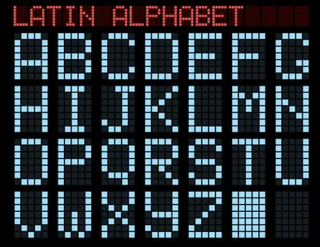 Latin alphabet. Stock Illustration