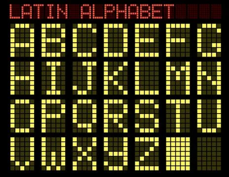 Latin alphabet. indicator. Stock Illustration