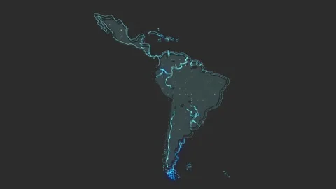 Latin america map Stockbeeldmateriaal 169455569