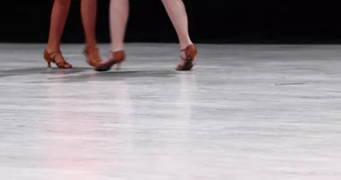 Latin American dance competitions in the junior solo program in ballroom dan Stock Footage 310630715