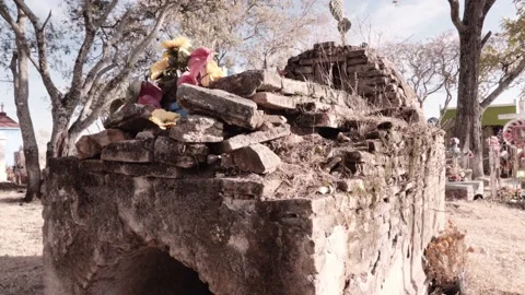 Latin American graveyard Stock Footage 157738985