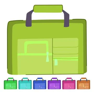 Latin briefcase leather vector cartoon graphic イラスト素材