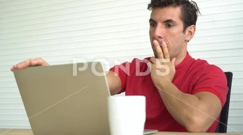 Latin Hispanic man sad worry wrong decision investment result stress out Stock Photos