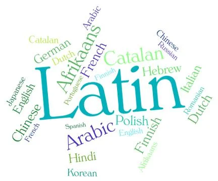 Latin Language Shows Dialect Word And International Stock Illustration