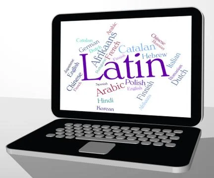 Latin Language Shows Dialect Word And International Stock Illustration