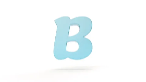Latin Letter B to C Dynamic Transition Stock Footage 252641493
