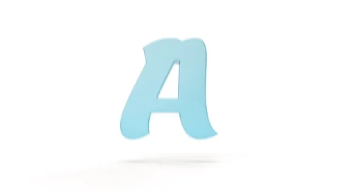 Latin Letter A to B Dynamic Transition Stock Footage 252641441