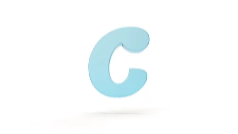 Latin Letter C to D Dynamic Transition Stock Footage 252641563