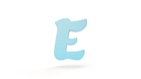 Latin Letter E to F Dynamic Transition Stock Footage 252641616