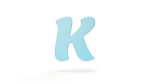Latin Letter K to L Dynamic Transition Stock Footage 252641947