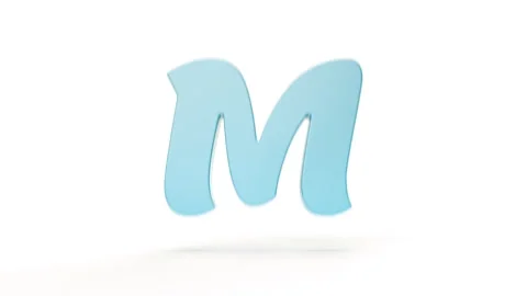 Latin Letter M to N Dynamic Transition Stock Footage 252642144