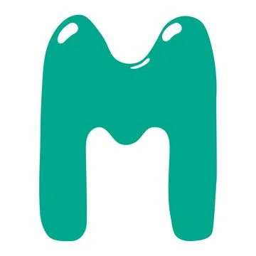 Latin letter M shaped balloon isolated Stock Illustration