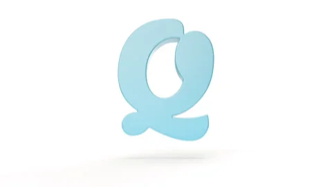 Latin Letter Q to R Dynamic Transition Stock Footage 252642524