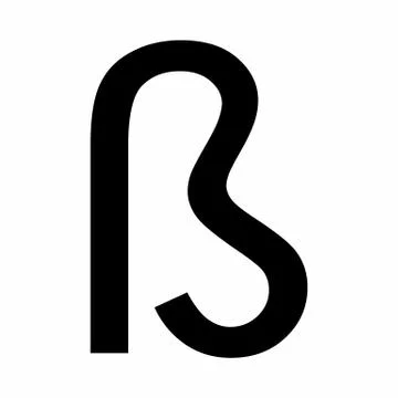 Latin letter Sharp S icon Stock Illustration