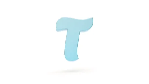 Latin Letter T to U Dynamic Transition Stock Footage 252642824
