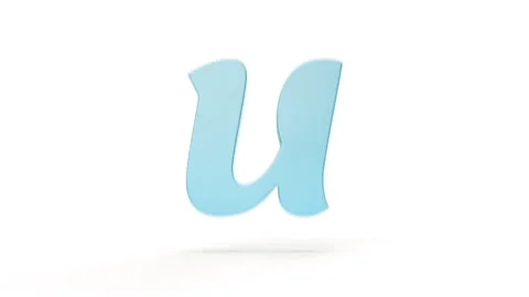 Latin Letter U to V Dynamic Transition Stock Footage 252642897