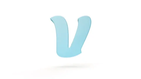 Latin Letter V to W Dynamic Transition Stock Footage 252642966