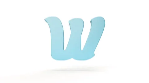 Latin Letter W to X Dynamic Transition Stock Footage 252643027