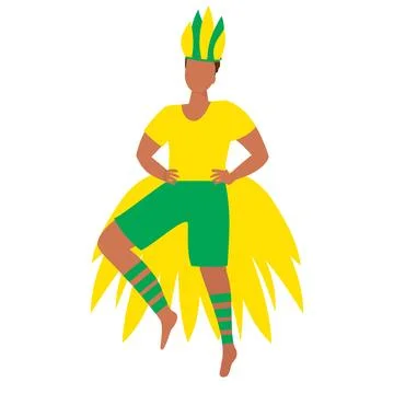 A Latin man is dancing Stock Illustration
