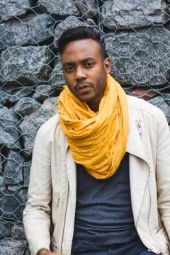 Latin man posing outdoors Stock Photos