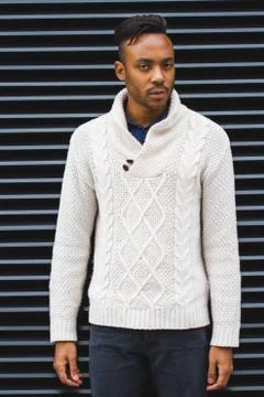 Latin man posing outdoors Stock Photos