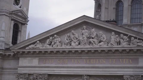 Latin phrase on frontwall Stock Footage 70734842