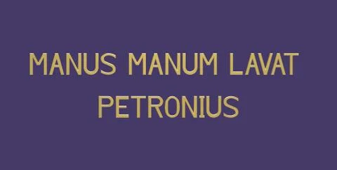 Latin phrase by Petronius, 3d render Stock Illustration