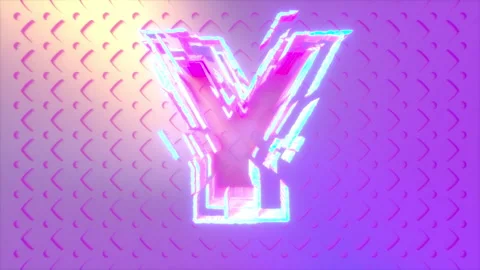 Latin Uppercase Letter Y Made of Numerous Pieces. Stock Footage 252935331