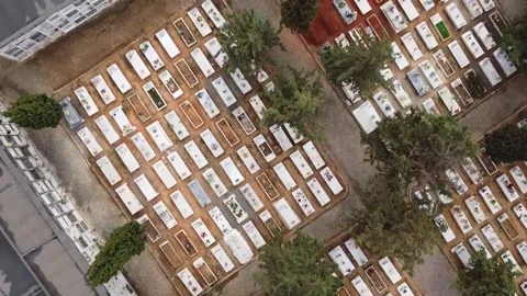 Latino Cemetry, drone, 4K Stock Footage 219646061