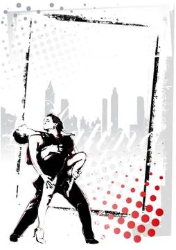 Latino dance poster Stock Illustration