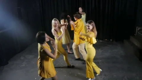 Latino dancers performance (part 2b) Stock Footage 83788491