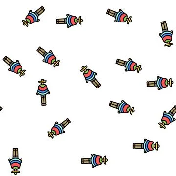 Latino man vector seamless pattern 스톡 일러스트