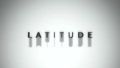 Latitude 3D title animation matte black text on a white background Stock Footage 300718093
