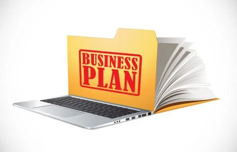 Latop concept - PC as computer data folder Stock Illustration