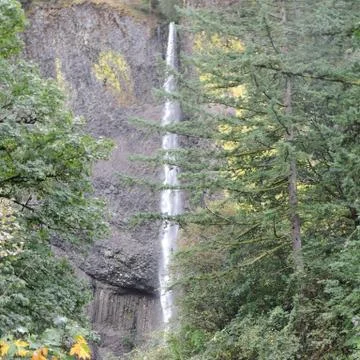 Latourell Falls Historic Columbia River Gorge Highway Oregon Washington Stock Photos