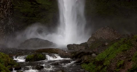 Latourell Falls Oregon Slow Motion. Stock Footage 238421199