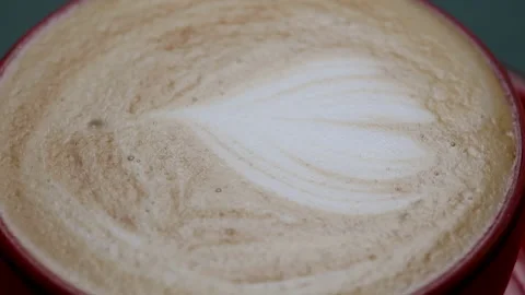 Latte 360 turn close up Stock Footage 170117079