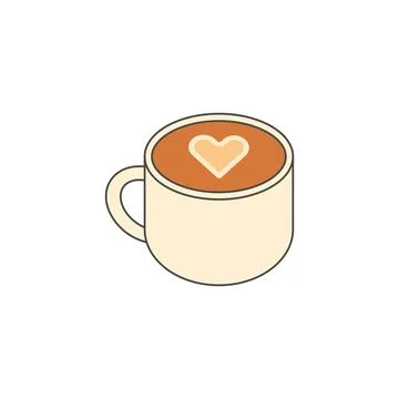 Latte art Stock Illustration